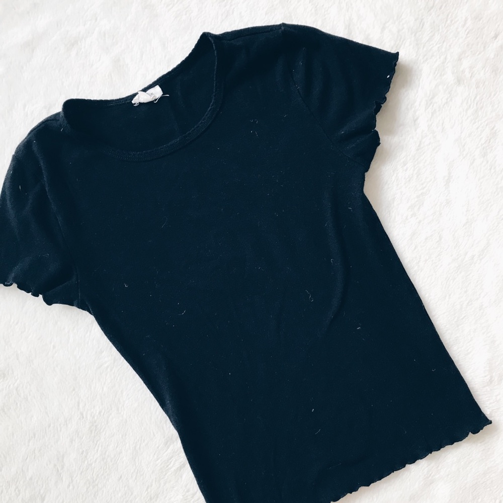 garage black lettuce trip short sleeve